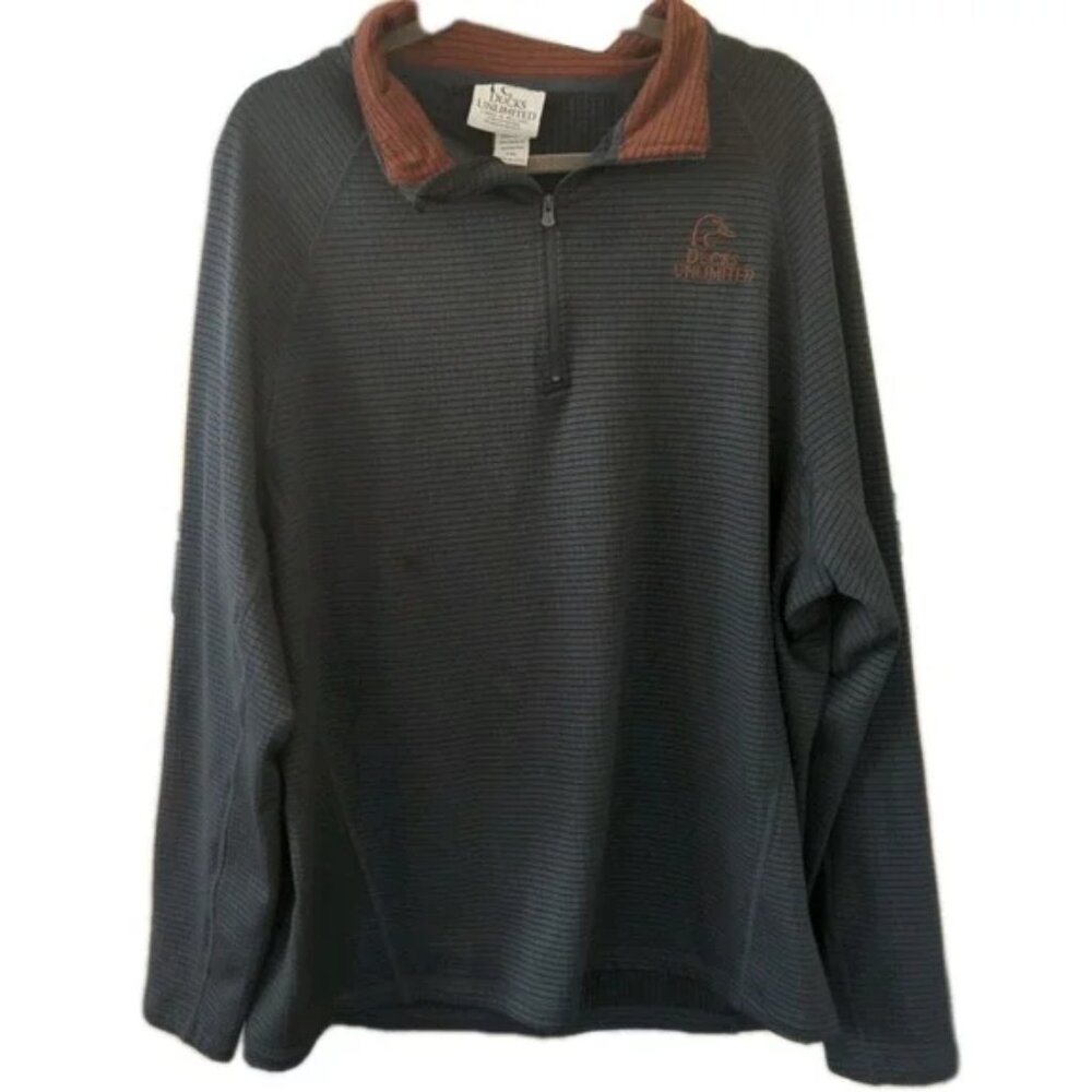 Ducks Unlimited XXXL Waffle Knit Zip Pullover Thermal Jacket